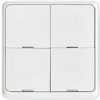 NEDIS šikovný nástenný vypínač/ Zigbee 3.0/ nástenný držiak/ štyri tlačidlá/ biely NEDIS šikovný nástenný vypínač/ Zigbee 3.0/ nástenný držiak/ štyri tlačidlá/ biely