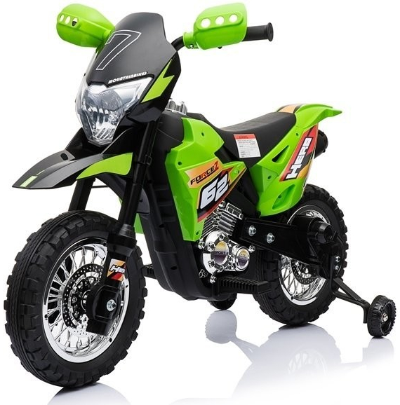 Lean Toys elektrická motorka Cross BDM0912 zelená