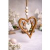 Veľkonočná závesná dekorácia drevené srdce Veľkonočná závesná dekorácia drevené srdce