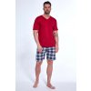 Cornette 326/180 Norway pánské pyžamo krátké červené