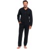 Moraj PDM5100-007 pánské pyžamo dlouhé černé