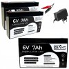2x akumulátor AGM 6V 7Ah BIAKS (rozmer 7.2Ah) komplet nabíjačka 12V PW 2x akumulátor AGM 6V 7Ah BIAKS (rozmer 7.2Ah) komplet nabíjačka 12V PW