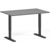 Výškovo nastaviteľný stôl, 120x80 cm, 2 motory, čierna podnož, grafit Výškovo nastaviteľný stôl, 120x80 cm, 2 motory, čierna podnož, grafit