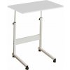 Tempo Kondela Nastaviteľný PC stôl s kolieskami, biela, JUSTUS Tempo Kondela Nastaviteľný PC stôl s kolieskami, biela, JUSTUS