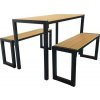 Set GARDIVA záhradný, stôl 118x58x75,5 cm, 2x lavička 108x25x45 cm Set GARDIVA záhradný, stôl 118x58x75,5 cm, 2x lavička 108x25x45 cm