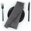 Tom Linen Prestieranie s strapcami Dark Grey 30x40 cm Tom Linen Prestieranie s strapcami Dark Grey 30x40 cm