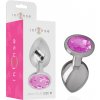 Intense - Metal Aluminum Anal Plug With Pink Glass Size M - Análny Kolík Intense - Metal Aluminum Anal Plug With Pink Glass Size M - Análny Kolík