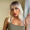 Platinová blond mikádo parochňa Sandra s ofinou Platinová blond mikádo parochňa Sandra s ofinou