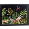 Mars & More Čierny podnos na nohy s motívom džungle Jungle black - 43 * 33 * 7cm - Mars & More Mars & More Čierny podnos na nohy s motívom džungle Jungle black - 43 * 33 * 7cm - Mars & More