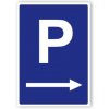 Tabuľa parkovisko vpravo značka Tabuľa parkovisko vpravo značka
