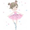 Dekorácia na stenu CHARACTERS Ballerina - Balerinka ružová Dekorácia na stenu CHARACTERS Ballerina - Balerinka ružová
