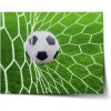 Sablio Plagát Futbalová lopta v bráne - 90x60 cm Sablio Plagát Futbalová lopta v bráne - 90x60 cm