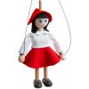 Drevená marioneta Karkulka, 14 cm Drevená marioneta Karkulka, 14 cm