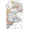 Bielo-sivé bavlnené detské obliečky do postieľky 100x135 cm Dumbo Bielo-sivé bavlnené detské obliečky do postieľky 100x135 cm Dumbo