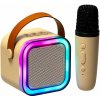 KIK KX3379 Karaoke Bluetooth reproduktor 6 W, bezdrôtový mikrofón, béžový KIK KX3379 Karaoke Bluetooth reproduktor 6 W, bezdrôtový mikrofón, béžový