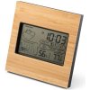 BROMLEY. Desktop meteorološka stanica sa LCD ekranom od ABS-a i bambusa - Čierna BROMLEY. Desktop meteorološka stanica sa LCD ekranom od ABS-a i bambusa - Čierna