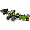 FALK Šliapací traktor 2040AM Claas Arion 410 s nakladačom a vlečkou - zelený FALK Šliapací traktor 2040AM Claas Arion 410 s nakladačom a vlečkou - zelený