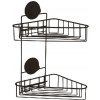 Compactor Dvojitá rohová polička do kúpeľne Bestlock Black, 23,5 x 22 x 36 cm Compactor Dvojitá rohová polička do kúpeľne Bestlock Black, 23,5 x 22 x 36 cm