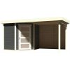 KARIBU SCHWANDORF 3 drevený domček + prístavok vrátane zadnej steny 240 cm (9211) 433 x 217 cm, terragrau LG3894 KARIBU SCHWANDORF 3 drevený domček + prístavok vrátane zadnej steny 240 cm (9211) 433 x 217 cm, terragrau LG3894