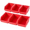 LUX-TOOLS Dielenský skladovací box Basic červený veľ. 1, 6 ks LUX-TOOLS Dielenský skladovací box Basic červený veľ. 1, 6 ks