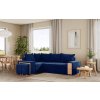 Rohová rozkladacia sedačka MAROLA modrá - CORD 205.03 Rohová rozkladacia sedačka MAROLA modrá - CORD 205.03