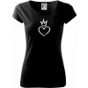 Srdce princezná - Pure dámske tričko - L ( Čierna )