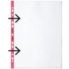 Euroobal DURABLE otvorený zľava A4 90mic s červeným okrajom 100ks Euroobal DURABLE otvorený zľava A4 90mic s červeným okrajom 100ks