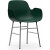 Normann Copenhagen Stolička Form Armchair – zelená/chrómová Normann Copenhagen Stolička Form Armchair – zelená/chrómová