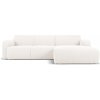 ! Micadoni Home rohová pohovka z textílie buklé Molino Biela
