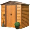 Strend Pro záhradný domček plechový, hnedý, 181x137x203cm 2172910 Strend Pro záhradný domček plechový, hnedý, 181x137x203cm 2172910