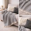 MIABELLA Jemný tkaný prehoz na pohovku aj posteľ WAFFLE DARK GREY tmavošedá 150x200 cm MIABELLA Jemný tkaný prehoz na pohovku aj posteľ WAFFLE DARK GREY tmavošedá 150x200 cm