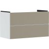 Hansgrohe Xevolos E Umývadlová skrinka 98x58x48 cm, 2 zásuvky, matná biela/bronz 54181390-HG Hansgrohe Xevolos E Umývadlová skrinka 98x58x48 cm, 2 zásuvky, matná biela/bronz 54181390-HG