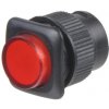 Tlačidlo mini červené, guľaté 3 A / 250 V Tlačidlo mini červené, guľaté 3 A / 250 V