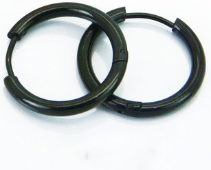 iŠperky oceľové náušnice počiernené kruhy ID|290308