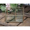 Chic Antique Sklenená šperkovnica s mosadzným antik lemom Vionie - 20*15*12 cm - Chic Antique Chic Antique Sklenená šperkovnica s mosadzným antik lemom Vionie - 20*15*12 cm - Chic Antique