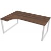 Hobis Pracovný stôl UNI O, ergo, pravý, 180x75,5x120 cm, orech/biela Hobis Pracovný stôl UNI O, ergo, pravý, 180x75,5x120 cm, orech/biela