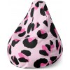 Sablio Sedací vak Pear Ružový gepard70 x 95 x 15 cm