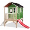Domček cédrový na pilieroch Loft 300 Green Exit Toys s vodeodolnou strechou a šmykľavkou zelený Domček cédrový na pilieroch Loft 300 Green Exit Toys s vodeodolnou strechou a šmykľavkou zelený