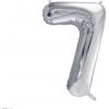 PartyDeco Fóliový balón číslo 7 strieborný 86 cm (Narodeninový fóliový balón číslo sedem, vhodný na plnenie vzduchom aj héliom.) PartyDeco Fóliový balón číslo 7 strieborný 86 cm (Narodeninový fóliový balón číslo sedem, vhodný na plnenie vzduchom aj héliom.)