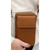 Dámska hnedá kabelka na telefón/peňaženka s popruhom crossbody ANDREA Dámska hnedá kabelka na telefón/peňaženka s popruhom crossbody ANDREA