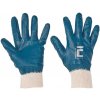 Máčané pracovné rukavice Cerva HARRIER Full, bavlna, nitril, modré 9
