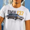 Tričko s potlačou BMW E32 Dámsky Biela L Tričko s potlačou BMW E32 Dámsky Biela L