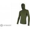 Sensor Merino DF pánské triko dl.rukáv s kapucí safari green XXL