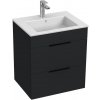 Jika Cube umývadlová skrinka 55x43 cm s umývadlom,2 zásuvky,Antracit H4536121763521 Jika Cube umývadlová skrinka 55x43 cm s umývadlom,2 zásuvky,Antracit H4536121763521