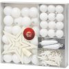 Gule MagicHome Vianoce, sada, 50 ks, 4-5 cm, biele, hviezda, girlanda, šiška, na vianočný stromček Gule MagicHome Vianoce, sada, 50 ks, 4-5 cm, biele, hviezda, girlanda, šiška, na vianočný stromček