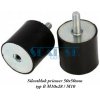 Silentblok priemer 50x50mm typ B M10x28 / M10 Silentblok priemer 50x50mm typ B M10x28 / M10
