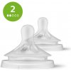 Avent Philips savička Natural Response 2 novorozenecký průtok 2 ks transparentni Avent Philips savička Natural Response 2 novorozenecký průtok 2 ks transparentni
