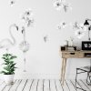 INSPIO Nálepka Samolepky na stenu Sivé kvety 90x90 kvety sivá, plnofarebný motív INSPIO Nálepka Samolepky na stenu Sivé kvety 90x90 kvety sivá, plnofarebný motív