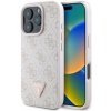 Guess PU 4G Strass Triangle Metal Logo Zadný Kryt pre iPhone 16 Pro Pink 14540407 Guess PU 4G Strass Triangle Metal Logo Zadný Kryt pre iPhone 16 Pro Pink 14540407