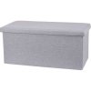 HOMESTYLING Taburet / podsedák s úložným priestorom 76 x 40 cm tmavo šedá HOMESTYLING Taburet / podsedák s úložným priestorom 76 x 40 cm tmavo šedá